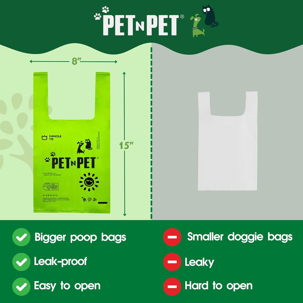 800 Counts Unscented Dog Poop Bags Rolls with Tie Handles, 41% Plant Based & 59% PE Poop Bags for Dogs, Extra-Thick Doggie Poo Bag, Pet Waste Bag