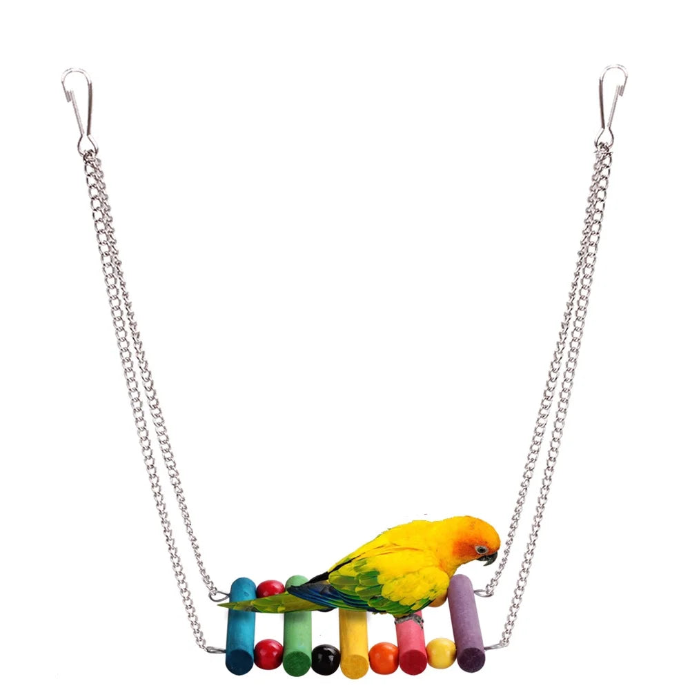 Bird Cage Toys – 7 Colorful Chewing, Swing, and Exercise Toys for Small Parakeets, Budgies, Lovebirds, Conures