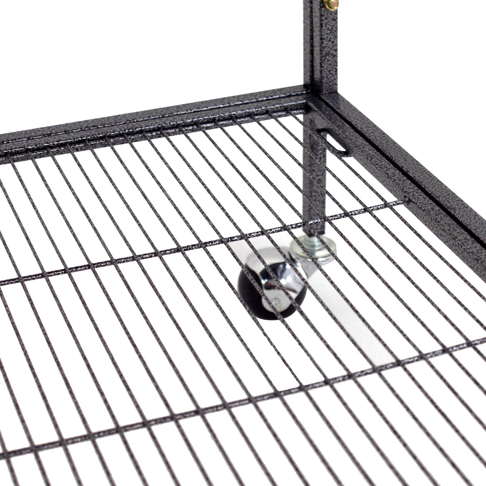 53.3 in Large Wrought Iron Bird Cage W/Perches for Cockatiels Parrot Parakeet Black