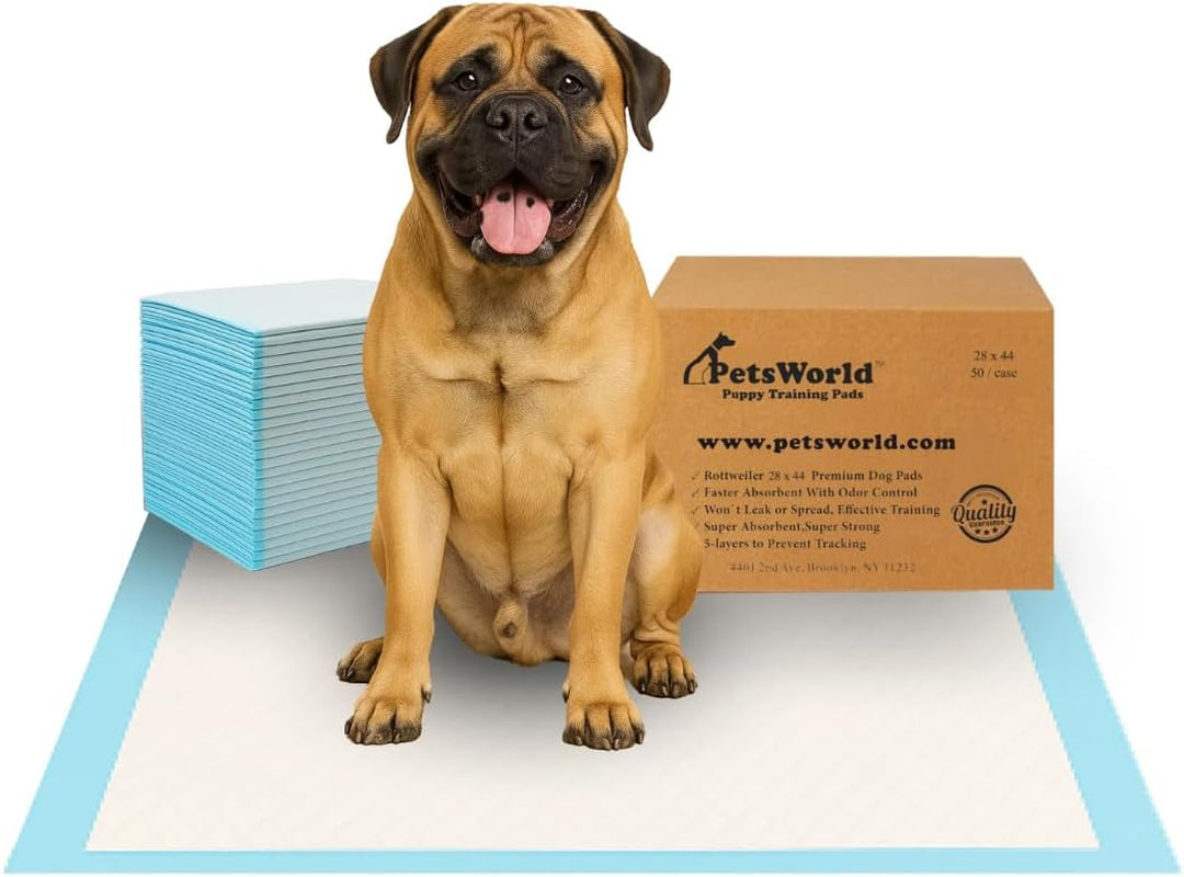 2XL Dog Pee Pads 28"X44" 50 Count – Extra Large Pet Pee Pads for Dogs & Puppies, Heavy Duty Leak-Proof Dog Training Pads, Super Absorbent Quick-Dry Potty Pads with Odor Control