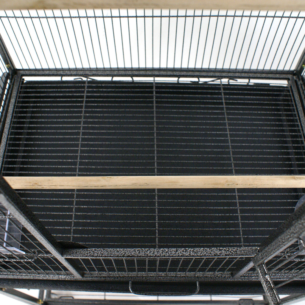 53.3 in Large Wrought Iron Bird Cage W/Perches for Cockatiels Parrot Parakeet Black