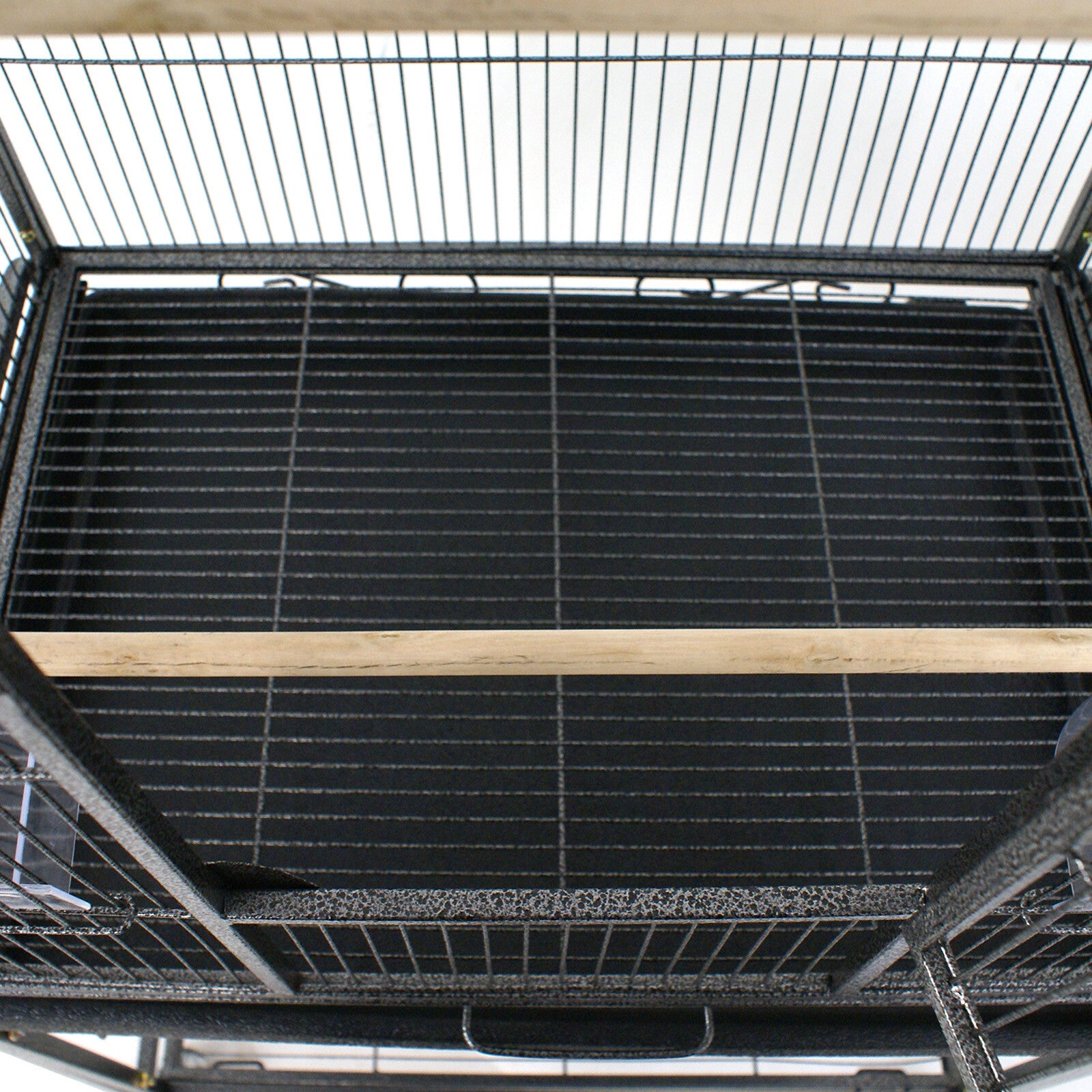 53.3 in Large Wrought Iron Bird Cage W/Perches for Cockatiels Parrot Parakeet Black