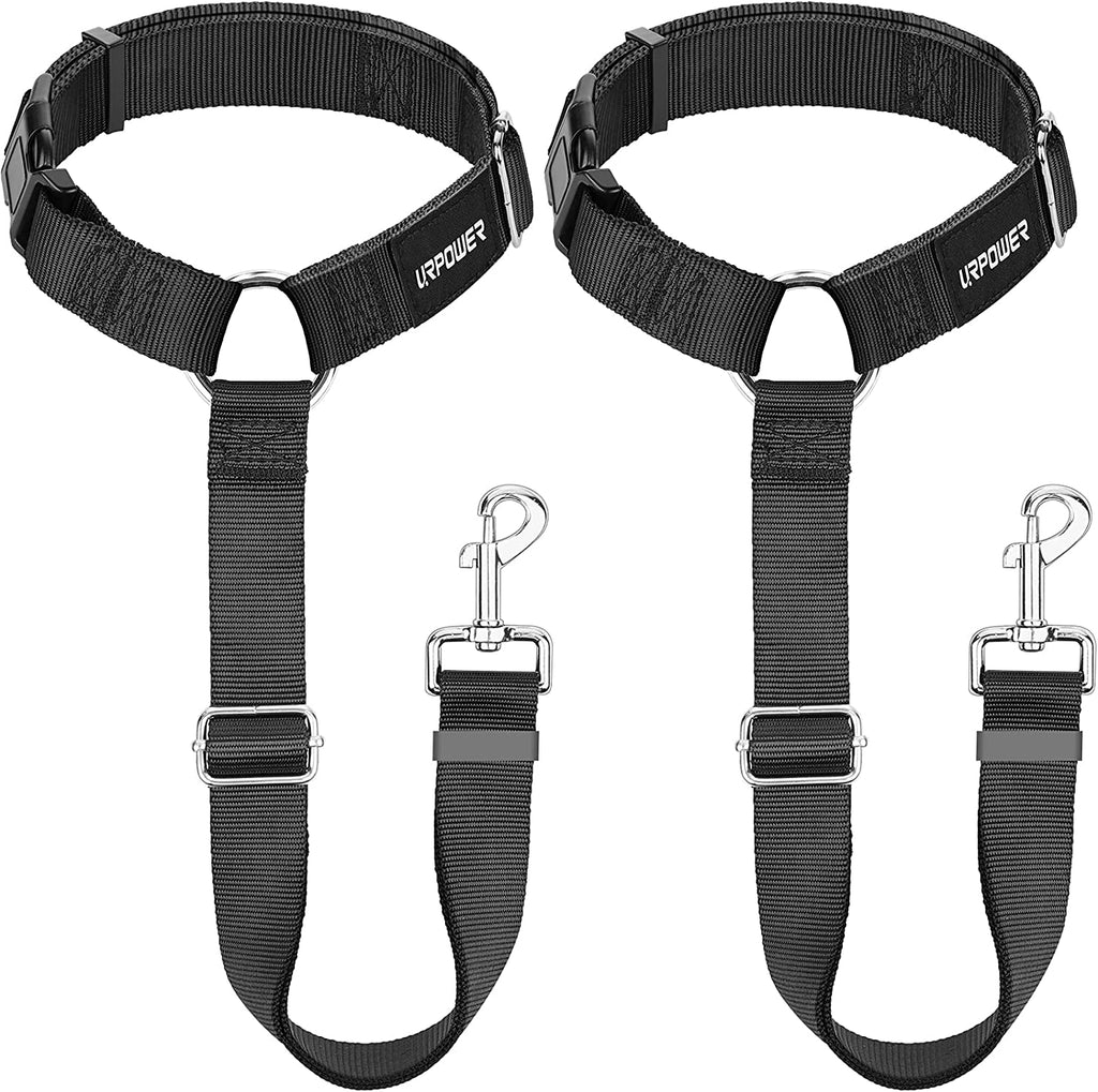 Dog Seat Belt 2 Pack Safety Dog Car Seat Belt Strap Car Headrest Restraint Adjustable Vehicle Seatbelts Durable Nylon Car Harness for Dogs, Cats and Pets