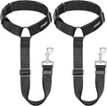 Dog Seat Belt 2 Pack Safety Dog Car Seat Belt Strap Car Headrest Restraint Adjustable Vehicle Seatbelts Durable Nylon Car Harness for Dogs, Cats and Pets